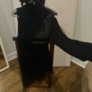 Ricki Brazil Black sexy one arm knit dress with bra.